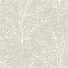 Light Grey Tree Branch Silhouette Wallpaper