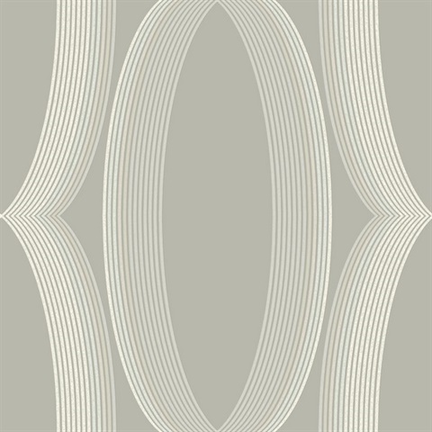 Light Neutral Progression Large Ogee Wallpaper
