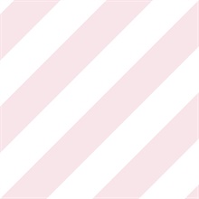 Light Pink and White Diagonal Stripe Prepasted Wallpaper