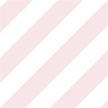 Light Pink and White Diagonal Stripe Prepasted Wallpaper