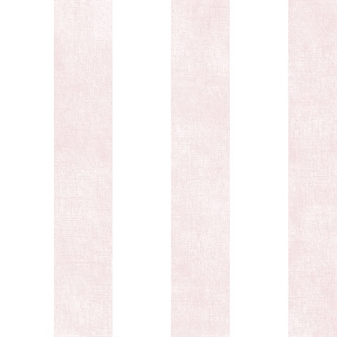 Light Pink and White Vertical 2.5in Stripe with Texture Prepasted Wall