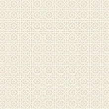 Light Pink Geometric Pergola Lattice Prepasted Wallpaper