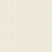 Light Pink Geometric Pergola Lattice Prepasted Wallpaper