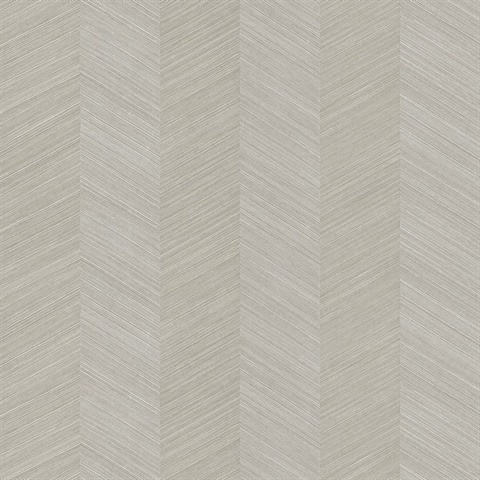 Light Taupe Sisal Vertical Chevron Stripe Wallpaper