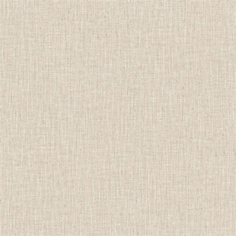 Light Taupe Tweed Woven Linen Wallpaper