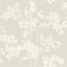 BL1804 | Black & White Lunaria Leaf & Branches Wallpaper