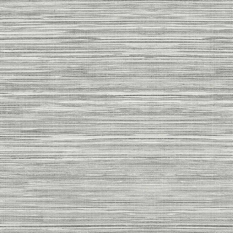 Ligth Grey Coarse Blend Grass Textile String Wallpaper