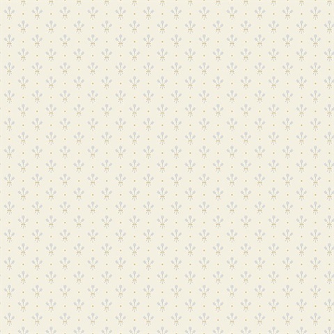Lili White Miniature Floral Wallpaper