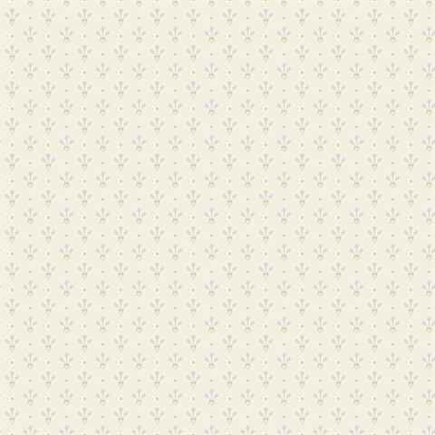 Lili White Miniature Floral Wallpaper