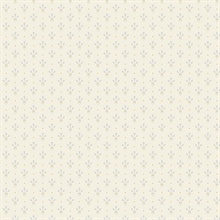 Lili White Miniature Floral Wallpaper