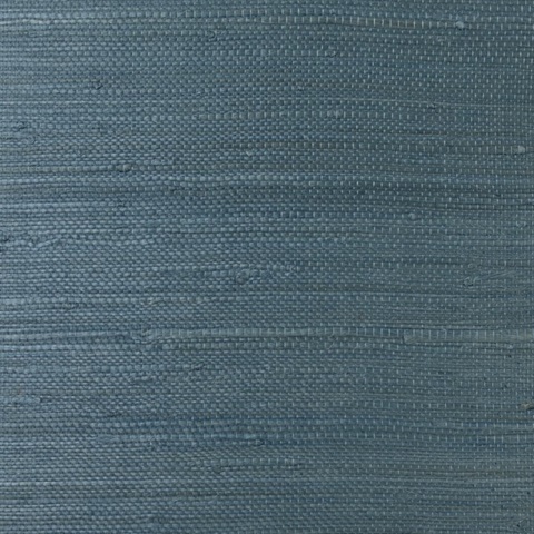 Lillian August Blue Grasscloth Wallpaper