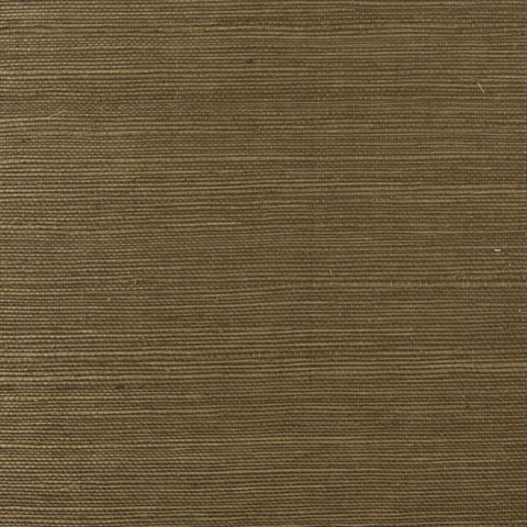 Lillian August Brown Grasscloth Wallpaper