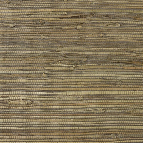 Lillian August Brown Grasscloth Wallpaper