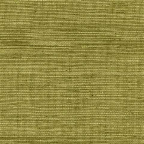 Lillian August Green Grasscloth Wallpaper