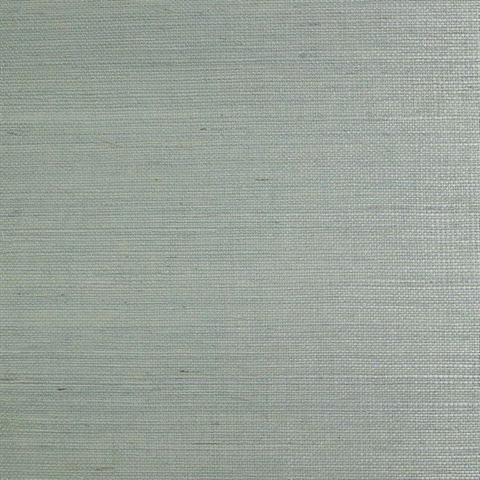 Lillian August Natural Grasscloth Blue Sage Wallpaper
