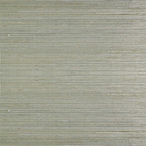Lillian August Natural Grasscloth Silver Green Wallpaper