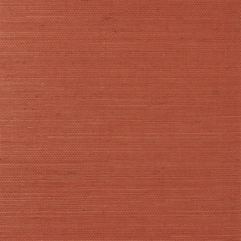 Lillian August Orange Grasscloth Wallpaper