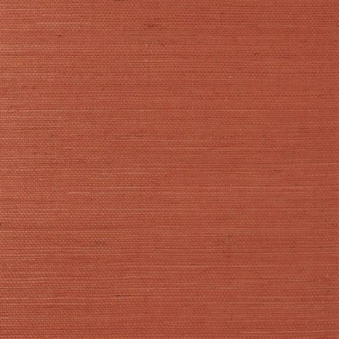 Lillian August Orange Grasscloth Wallpaper