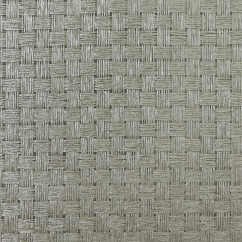 Lillian August Silver Grasscloth Wallpaper