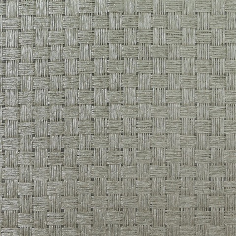 Lillian August Silver Grasscloth Wallpaper