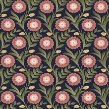 Lillian Blue Floral Vine Peel & Stick Wallpaper