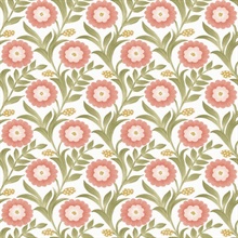 Lillian Pink Floral Vine Peel & Stick Wallpaper