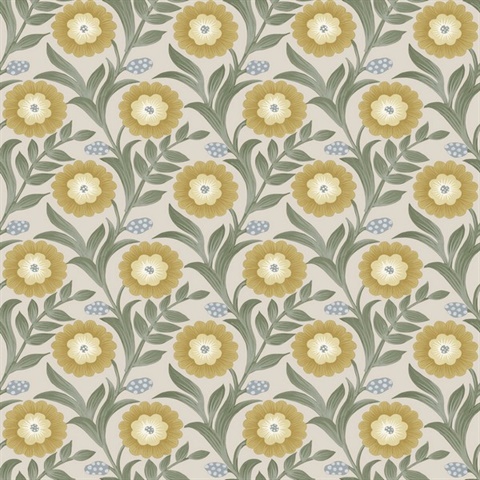 Lillian Sage Floral Vine Peel & Stick Wallpaper