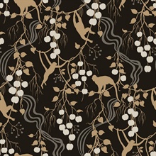 Linden Black Jungle Canopy Wallpaper
