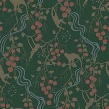 Linden Dark Green Jungle Canopy Wallpaper