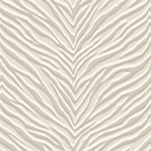 Lindley Beige and Taupe Zebra Stripe Wallpaper