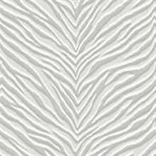 Lindley Light Grey & White Zebra Stripe Wallpaper