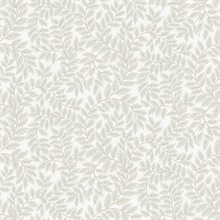 Lindlov Light Grey Leafy Vines Wallpaper
