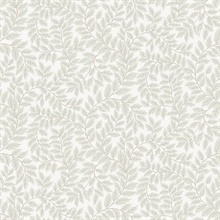 Lindlov Light Grey Leafy Vines Wallpaper