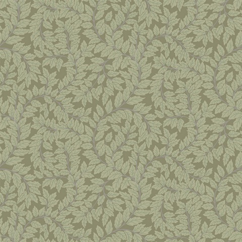 Lindlov Moss Leafy Vines Wallpaper