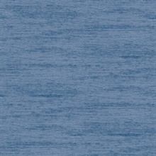 Lindsay Denim Vertical Faux Chenille Fabric Weave Wallpaper