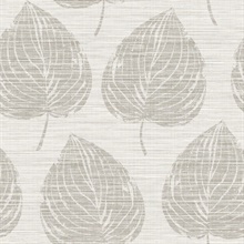 Lindsborg Fossil Textile String Leaf Wallpaper