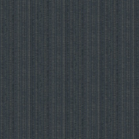 Line In The Sand Indigo Woven Stripe Wallpaper