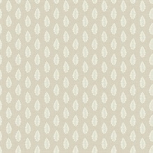 Linen Modern Leaf Stripe On Linen Wallpaper