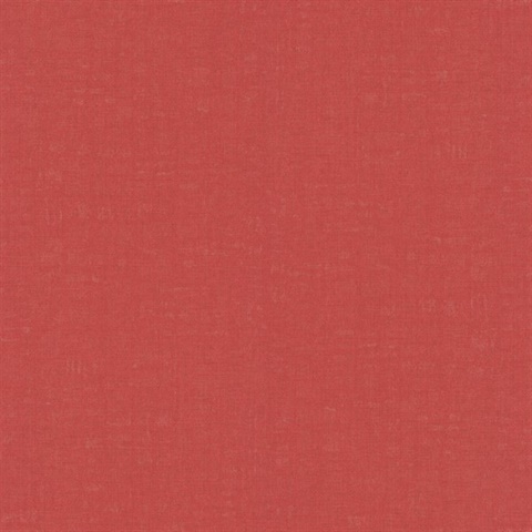 Linen Red Effect Textured Solid Crosshatch Wallpaper