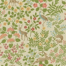 Linen Woodland Floral Peel & Stick Wallpaper