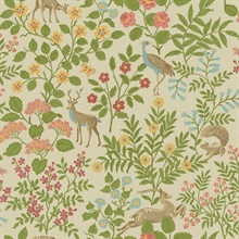 Linen Woodland Floral Peel &amp; Stick Wallpaper