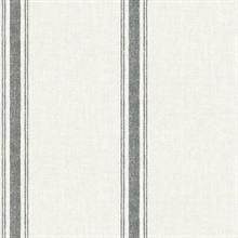 Linette Black Fabric Stripe