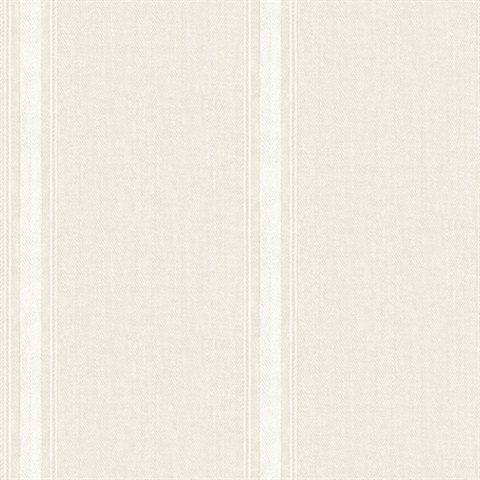 Linette Cream Fabric Stripe Wallpaper