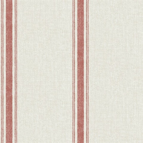 Linette Red Fabric Stripe