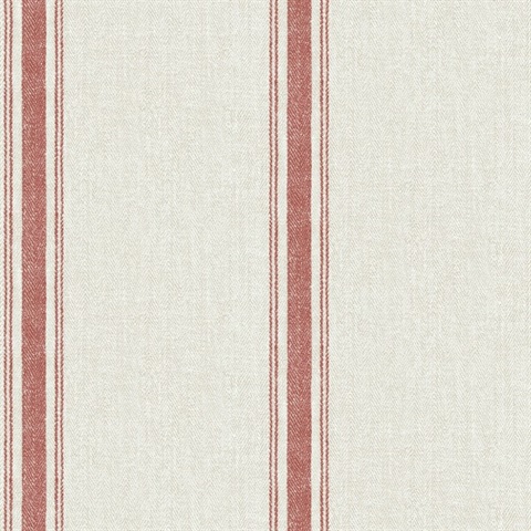 Linette Red Fabric Stripe