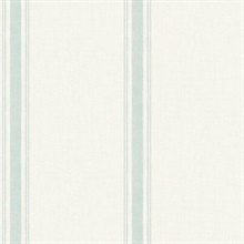 Linette Seafoam Fabric Stripe Wallpaper