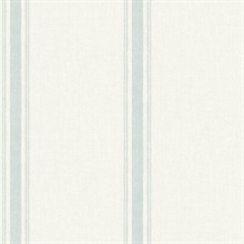 Linette Seafoam Fabric Stripe Wallpaper