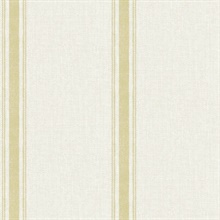 Linette Wheat Fabric Stripe Wallpaper