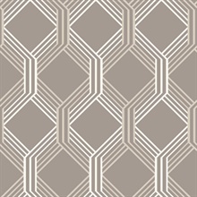 Linkage Brown Trellis Wallpaper