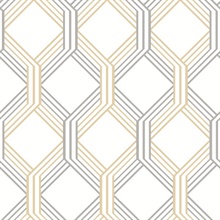 Linkage Gold Trellis Wallpaper